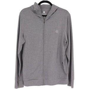 Solbari Womens XL Gray UPF50+ Bamboo Cotton Full Zip Sun Protection Hoodie